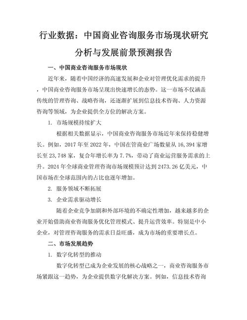 中國商業咨詢服務市場現狀研究分析與發展前景預測報告——聚焦企業管理咨詢